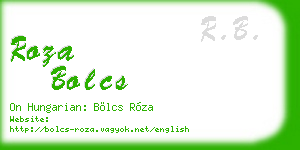 roza bolcs business card