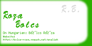 roza bolcs business card